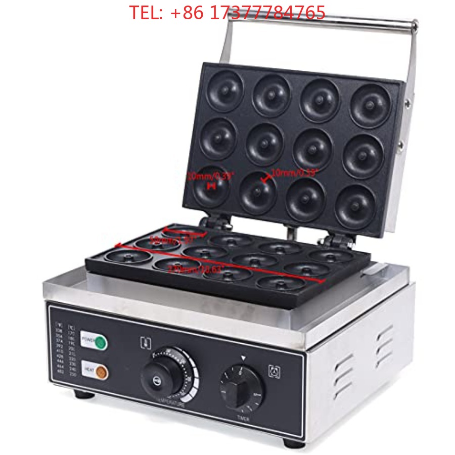 Donut Maker Nonstick 12pcs 9cm - Mini Waffle Maker Machine ulasan dan harga
