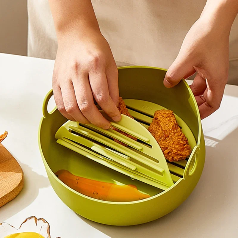 Round Air Fryer Liners Square  - Air Fryer Silicone Pot Liner ulasan dan harga