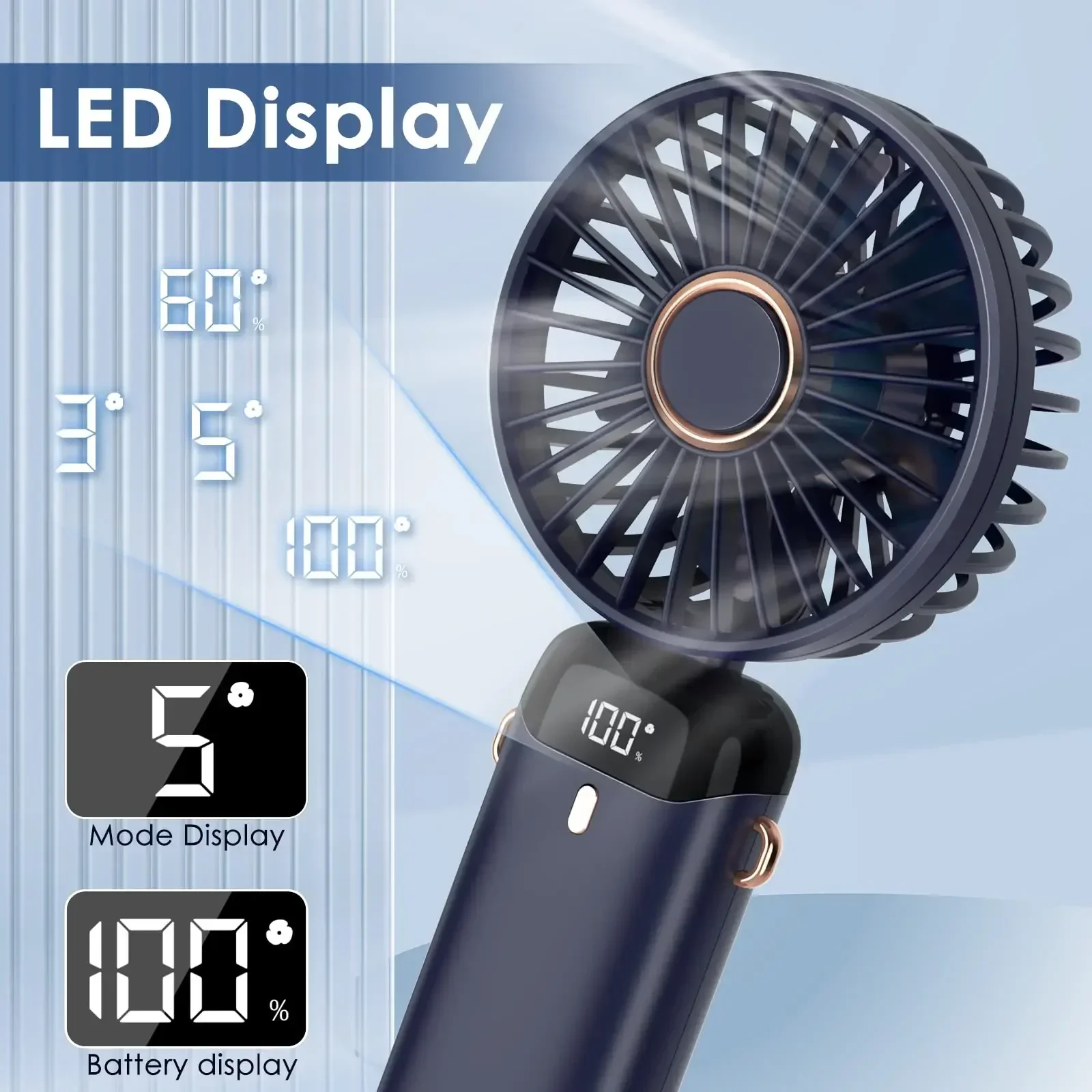 5000mAh Portable Fan Rechargea - Small Appliances ulasan dan harga